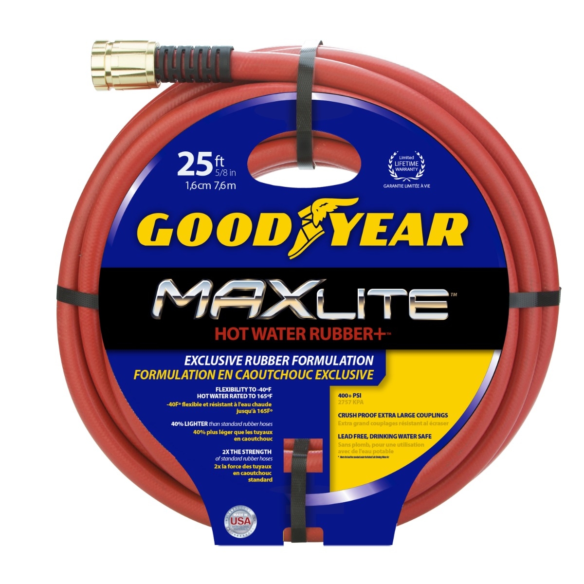 GoodYear Reinforced Rubber Hot Water Hose 25 ft