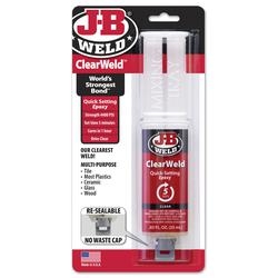 J-B WELD 50112 Epoxy Adhesive, Liquid, Ammonia, Clear, 25 mL Package, Syringe