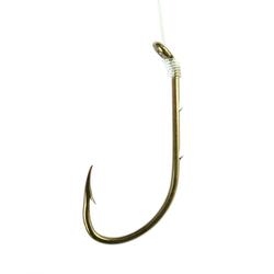 EAGLE CLAW 139H-8 Baitholder Hook with 7 in Monofilament Snell, Bronze, 6
