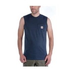 Carhartt 100374-412- Sleeveless T-Shirt, Navy Blue - Relaxed