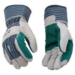 Kinco 1600 Lightweight Men's Gloves - Canvas/Cotton Back, Gray/Teal