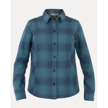 Noble Outfitters Women's Shirt Jacket - Caribbean Navy Plaid