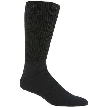 Railroad Sock Mens King Size Therapeutic Socks 2 Pair Black Size 13-16 991K-BK