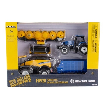 Ertl New Holland New Holland 3 Piece Forage Harvester Set 1:64 Scale