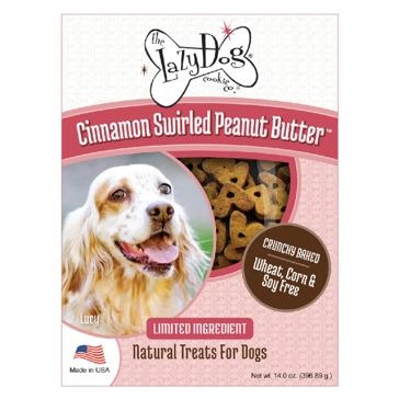 Lazy Dog Cinnamon Swirled Peanut Butter Natural Dog Treats - 14 oz.
