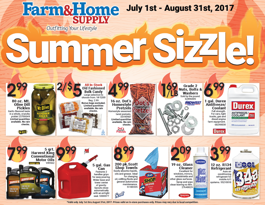 summer sizzle sale page 1